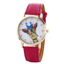 Women Deer Pattern Fashion PU Leather Band Analog Quartz Vogue Wrist Watches Watch