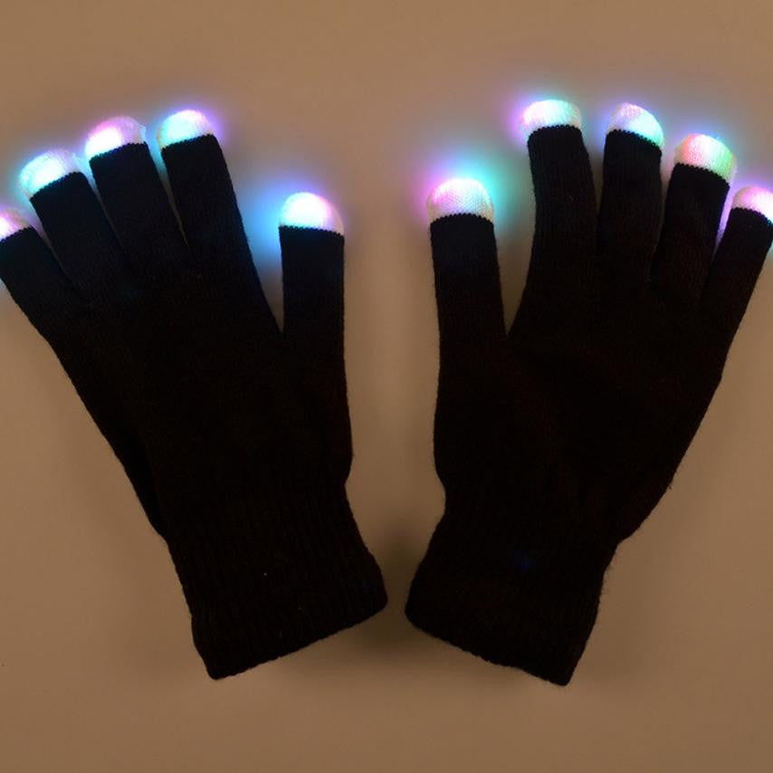 Coming LED Gloves Party Light Show Gloves- 6 Light Flashing Modes Lightshow Dancing Gloves