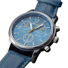 Luxury Fashion Leather Mens Analog Watch Watches Blue &