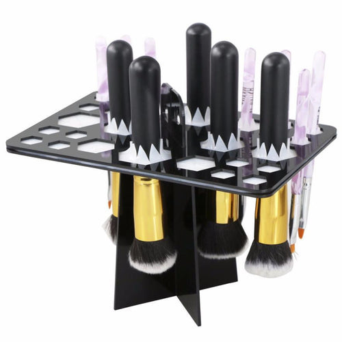 Makeup Folding Collapsible Air Drying Cosmetic Brush Organizing Tree Rack Holder