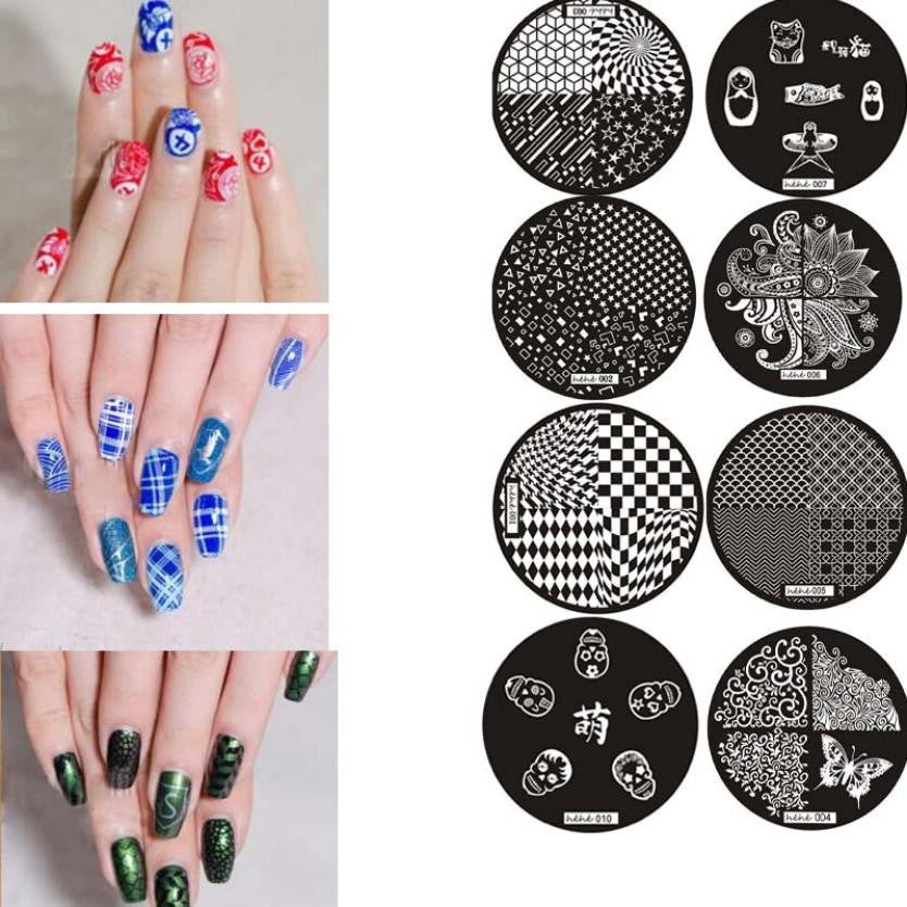 Optional Flower Pattern Nail Art Image Stamp Stamping Plates Manicure Template For DIY hehe Series