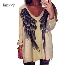 Sexy Blouse Women Real Picture Long Sleeve V Neck Shirt Blouse Top Wing Front Top Shirt