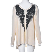Sexy Blouse Women Real Picture Long Sleeve V Neck Shirt Blouse Top Wing Front Top Shirt