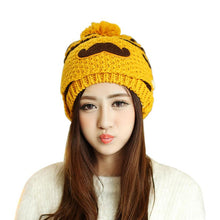 Cute gorro invierno Beard Hat For Women Fashion Beanies with Mouth Mask Hat Knit Cap Face Warm Ear Cap