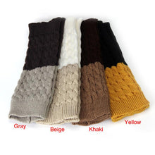 Women Girls Leg Warmers double color knit boot cuffs boot socks women's accessories