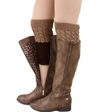 Women Girls Leg Warmers double color knit boot cuffs boot socks women's accessories