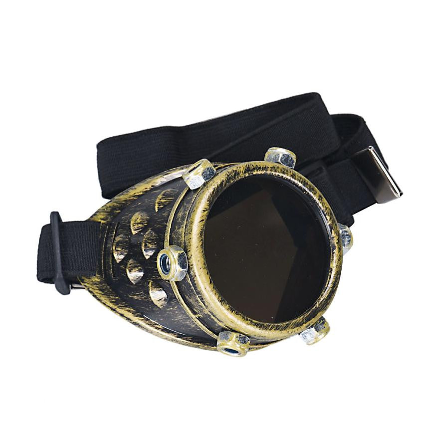 Steampunk Windproof DIY Lens Left Eye Punk Glasses Props