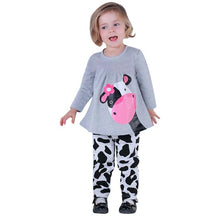 Toddler Kids Baby Girls Outfits Clothes T-shirt Tops Dress+Pants 2pc Set