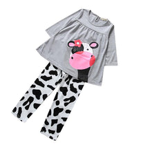 Toddler Kids Baby Girls Outfits Clothes T-shirt Tops Dress+Pants 2pc Set