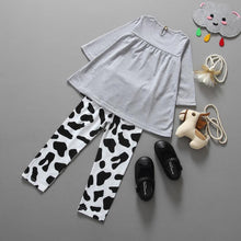 Toddler Kids Baby Girls Outfits Clothes T-shirt Tops Dress+Pants 2pc Set