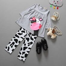 Toddler Kids Baby Girls Outfits Clothes T-shirt Tops Dress+Pants 2pc Set