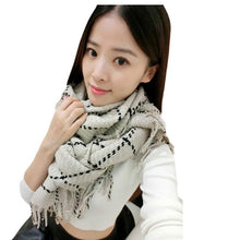 Wide Tassel Big Pashmina Fashion Plaid Cashmere Women Long Scarf Women Soft Wrap Shawl