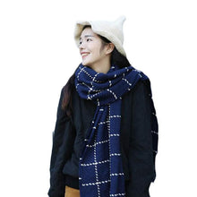 Wide Tassel Big Pashmina Fashion Plaid Cashmere Women Long Scarf Women Soft Wrap Shawl