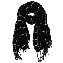 Wide Tassel Big Pashmina Fashion Plaid Cashmere Women Long Scarf Women Soft Wrap Shawl