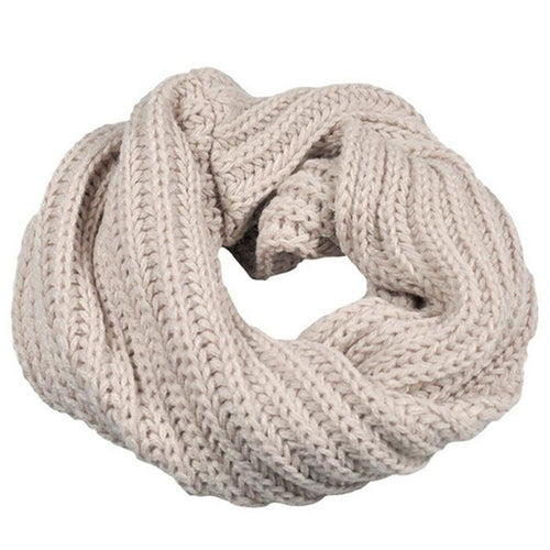 Knitted Circle Wool Scarf Shawl Wrap Warm Collar