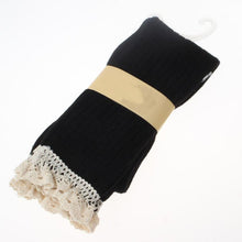 Women Clothing Women Crochet Lace Trim Cotton Knit Footed Leg Boot Knee High Stocking