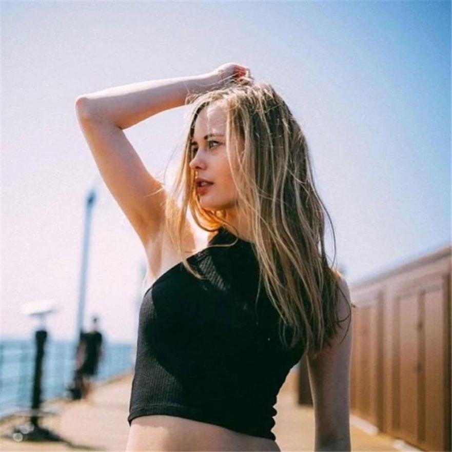 Women Knitted Loose Crop Tops Casual Strap Knitting Cotton Casual Sleeveless Tank Tops Famous Brand