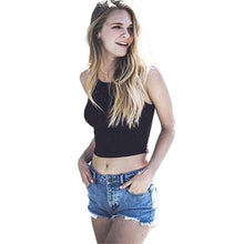 Women Knitted Loose Crop Tops Casual Strap Knitting Cotton Casual Sleeveless Tank Tops Famous Brand