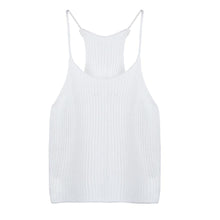 Women Knitted Loose Crop Tops Casual Strap Knitting Cotton Casual Sleeveless Tank Tops Famous Brand