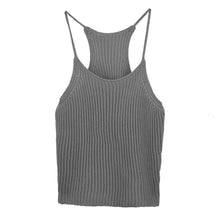 Women Knitted Loose Crop Tops Casual Strap Knitting Cotton Casual Sleeveless Tank Tops Famous Brand