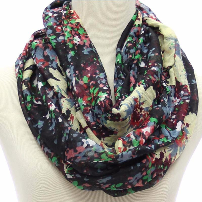 Women Ladies Floral Pattern Voile Long Muffler Shawls Head Muslim Hijab Long Wrap Scarves/Scarf