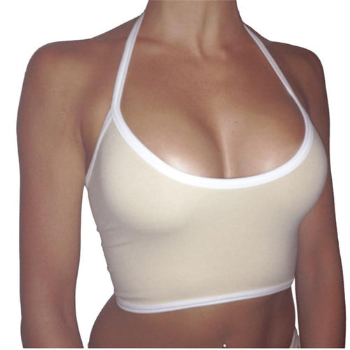 Women Tops Fashion Boho Tank Crop Top Bustier Bra VBralette Blouse Cami