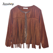 Women Tops Womens Ladies Slim Tassels Top Blouse Outwear Coat Jacket For Jaqueta Chaqueta