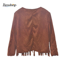 Women Tops Womens Ladies Slim Tassels Top Blouse Outwear Coat Jacket For Jaqueta Chaqueta