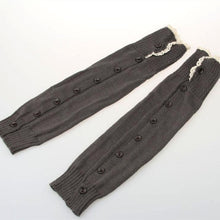 Women's Crochet Knitted Stocking Footless Leg Warmers Boot Lace Trim Thigh High Fast Shipping