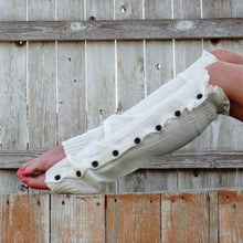 Women's Crochet Knitted Stocking Footless Leg Warmers Boot Lace Trim Thigh High Fast Shipping