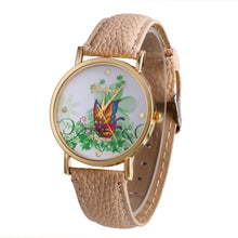 geneva butterfly flower print watch women ladies fashion dress quartz wrist Watch fast shipping