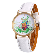 geneva butterfly flower print watch women ladies fashion dress quartz wrist Watch fast shipping