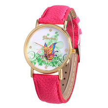 geneva butterfly flower print watch women ladies fashion dress quartz wrist Watch fast shipping