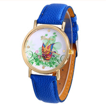 geneva butterfly flower print watch women ladies fashion dress quartz wrist Watch fast shipping