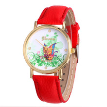 geneva butterfly flower print watch women ladies fashion dress quartz wrist Watch fast shipping