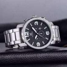 KANISHI Business Quartz watch Men sport Military Watches Men Stainless Steal Strap army wristwatch clock hours Complete