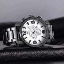 KANISHI Business Quartz watch Men sport Military Watches Men Stainless Steal Strap army wristwatch clock hours Complete