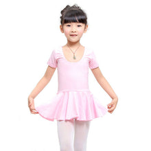 kid-girls-short-sleeve-leotard-gymnastics-cotton-ballet-dance-dress-dancewear BBL