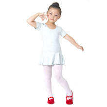 kid-girls-short-sleeve-leotard-gymnastics-cotton-ballet-dance-dress-dancewear BBL