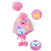 kids-boys-girls-crochet-warm-beanie-five-pointed-star-baby-earflap-hat-scarf-cap-2pcs BBL