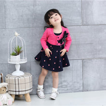 kids-girl-princess-dress-floral-long-sleeve-fake-two-piece-dots-cotton-dress-girls-clothes-2-4years BBL