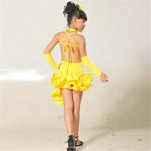 kids-girls-latin-sets-salsa-tango-sequin-party-dance-dress-skirt-outfits-sz-5-9y BBL