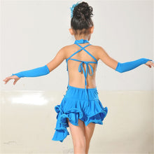 kids-girls-latin-sets-salsa-tango-sequin-party-dance-dress-skirt-outfits-sz-5-9y BBL
