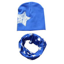 kids-hat-scarf-hats-set-cotton-scarf-collar-warm-beanies-star-print-infant-hats-scarf-sets-accessories BBL