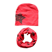 kids-hat-scarf-hats-set-cotton-scarf-collar-warm-beanies-star-print-infant-hats-scarf-sets-accessories BBL