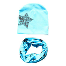 kids-hat-scarf-hats-set-cotton-scarf-collar-warm-beanies-star-print-infant-hats-scarf-sets-accessories BBL