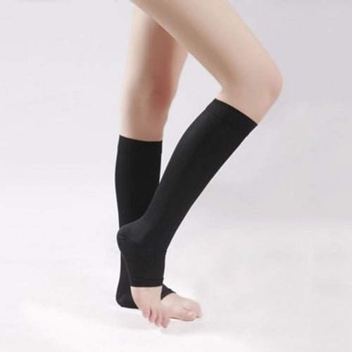 knee-high-open-toe-women-men-unisex-compression-socks-leg-fatigue-relief-new-sock BBL