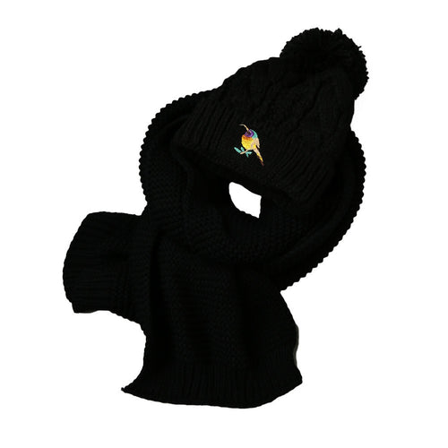 knitted-women-hat-scarf-set-two-piece-set-fashion-gorros-bonnet-acrylic-beanie-animal-embroidery-pom-pom-cool-knitted-cap BBL