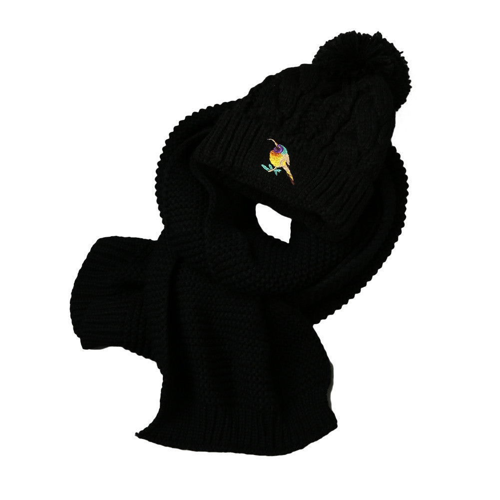 knitted-women-hat-scarf-set-two-piece-set-fashion-gorros-bonnet-acrylic-beanie-animal-embroidery-pom-pom-cool-knitted-cap BBL