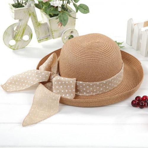 korea-women-big-bowknot-straw-hat-travel-panama-cap-beach-hat-fedora-uv-hats BBL